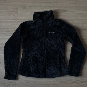 Columbia Fleece Zip Up Jacket Black Size Small